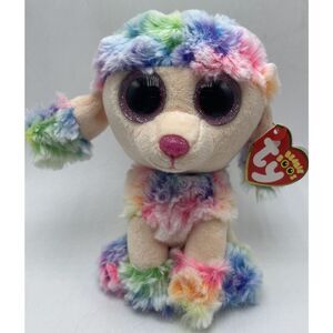 Ty Beanie Boos Rainbow The Poodle 2017 Glitter Eyes #1